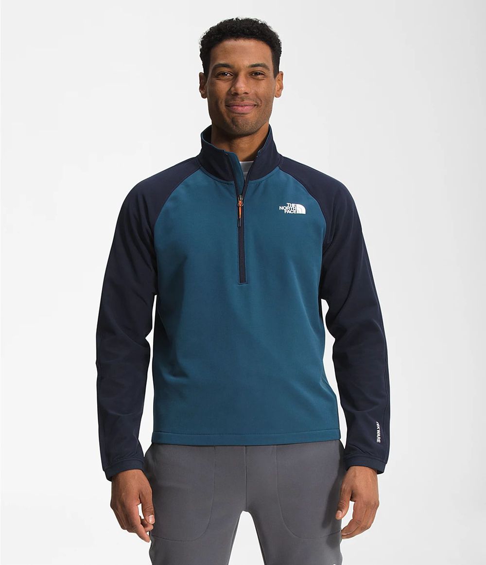 The North Face Tekware® Fleece ¼ Zip T-Shirts Herren - Navy CH-286UEGZ